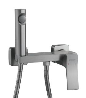 Гигиенический душ со смесителем Shevanik S4005T-1 оружейная сталь